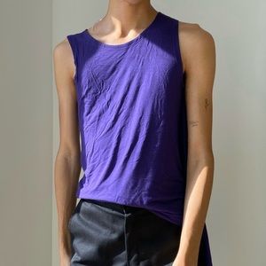 Purple Maison Margiela MM6 asymmetrical tank top